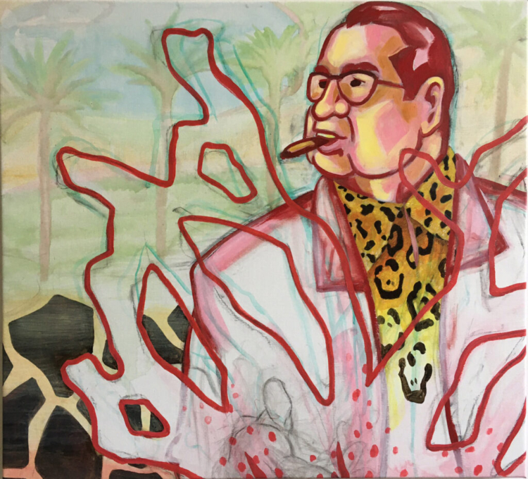 Mr.B, acrylic and charcoal on canvas, 85x115cm